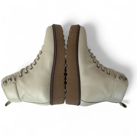 Shoe the Bear Bex Leather Platform Hiking Boot Cream EU 40 / US 8.5 - Picture 4 of 15